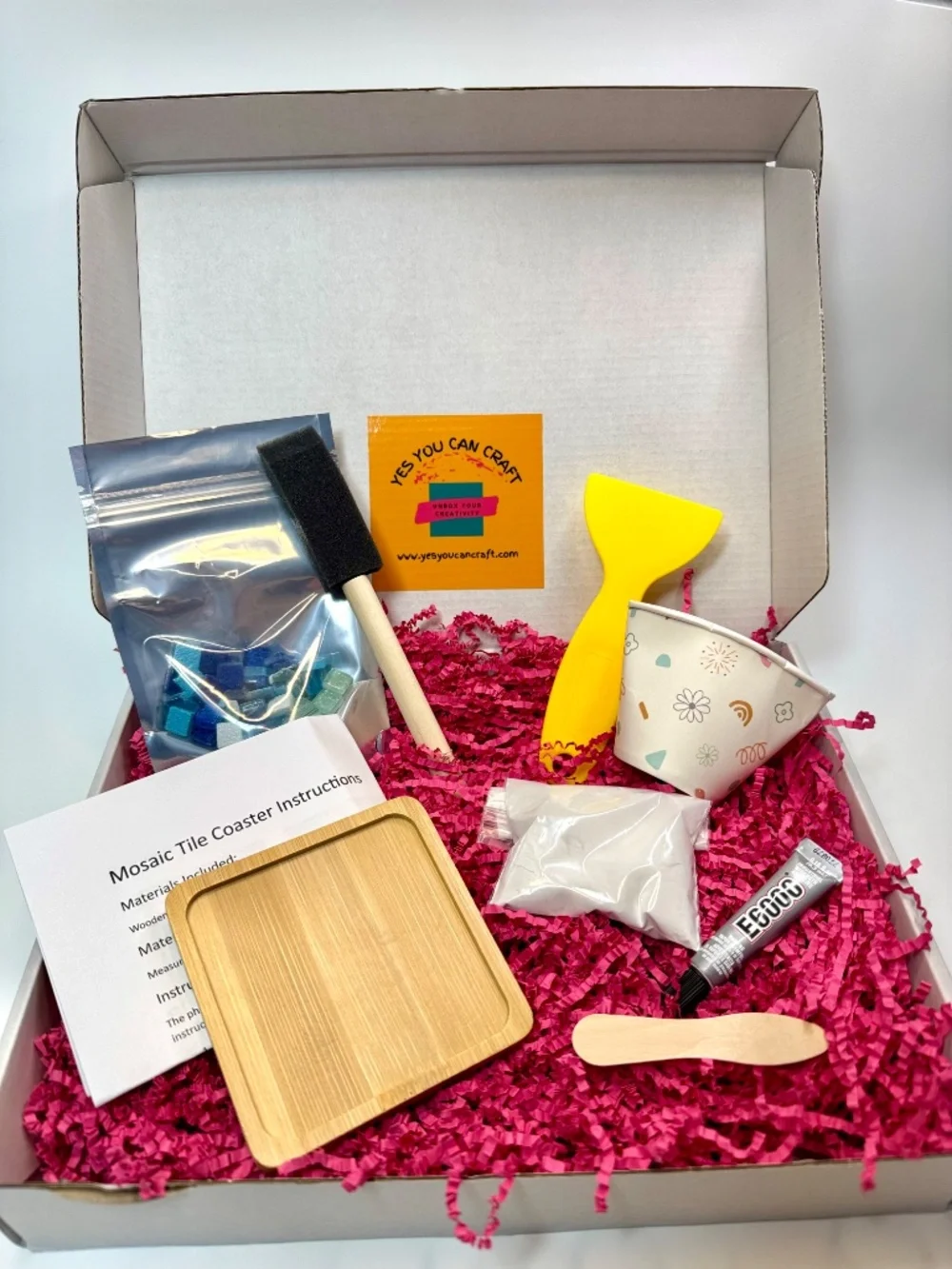 DIY Mosaic Tile Coaster Making Kit - Green