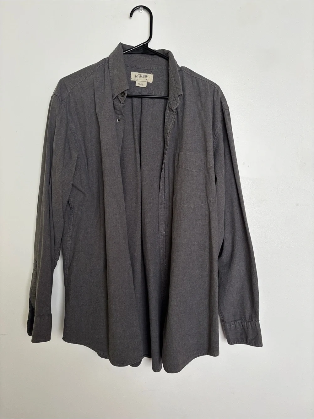 J. Crew Men's Charcoal Lightweight Shirt Jacket