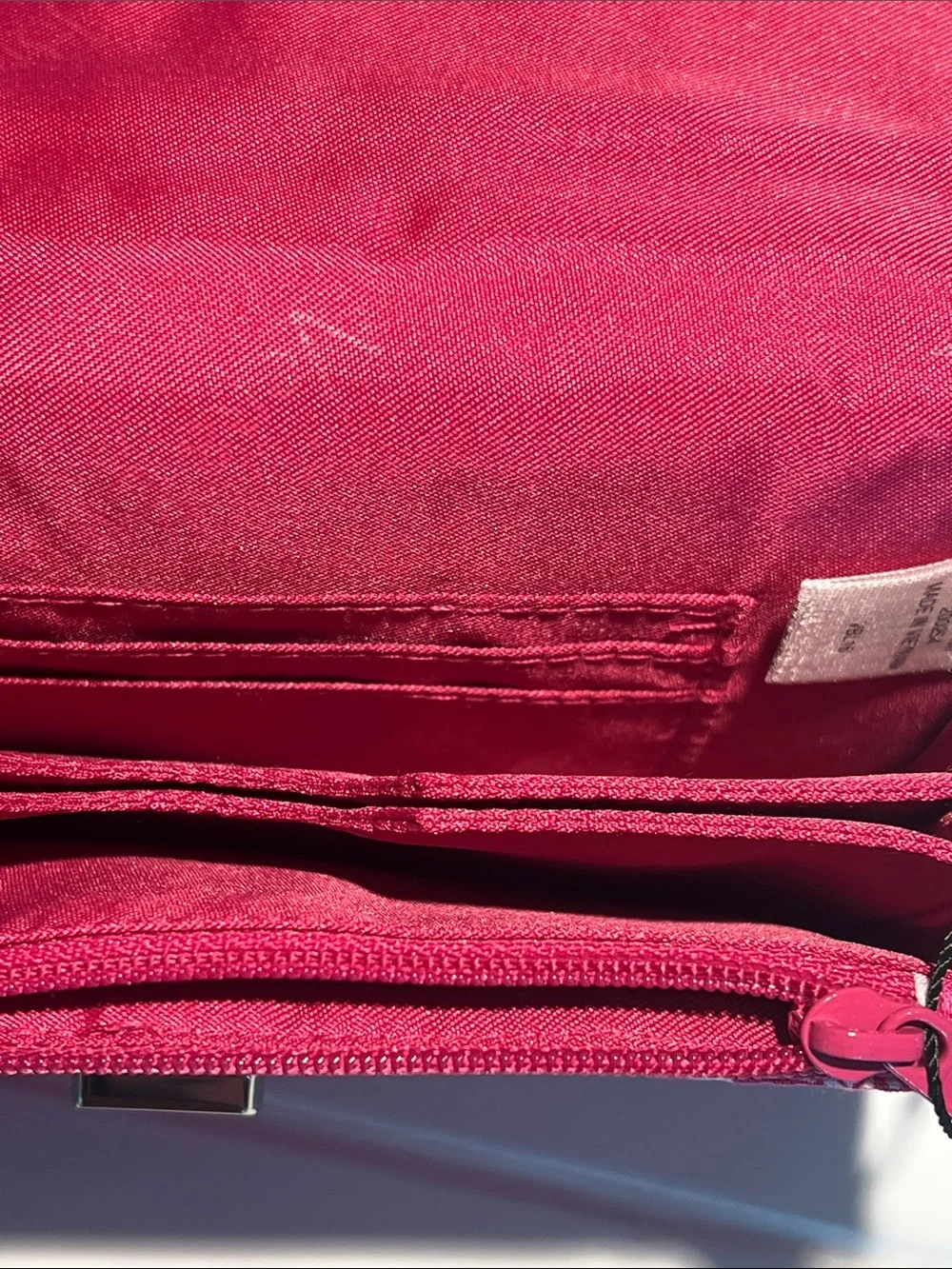 Vera Bradley Hot Pink Quilted Paisley Envelope Clutch