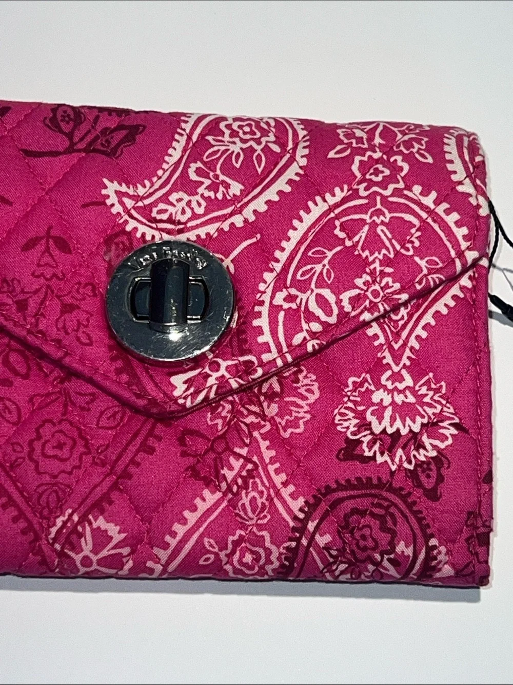 Vera Bradley Hot Pink Quilted Paisley Envelope Clutch