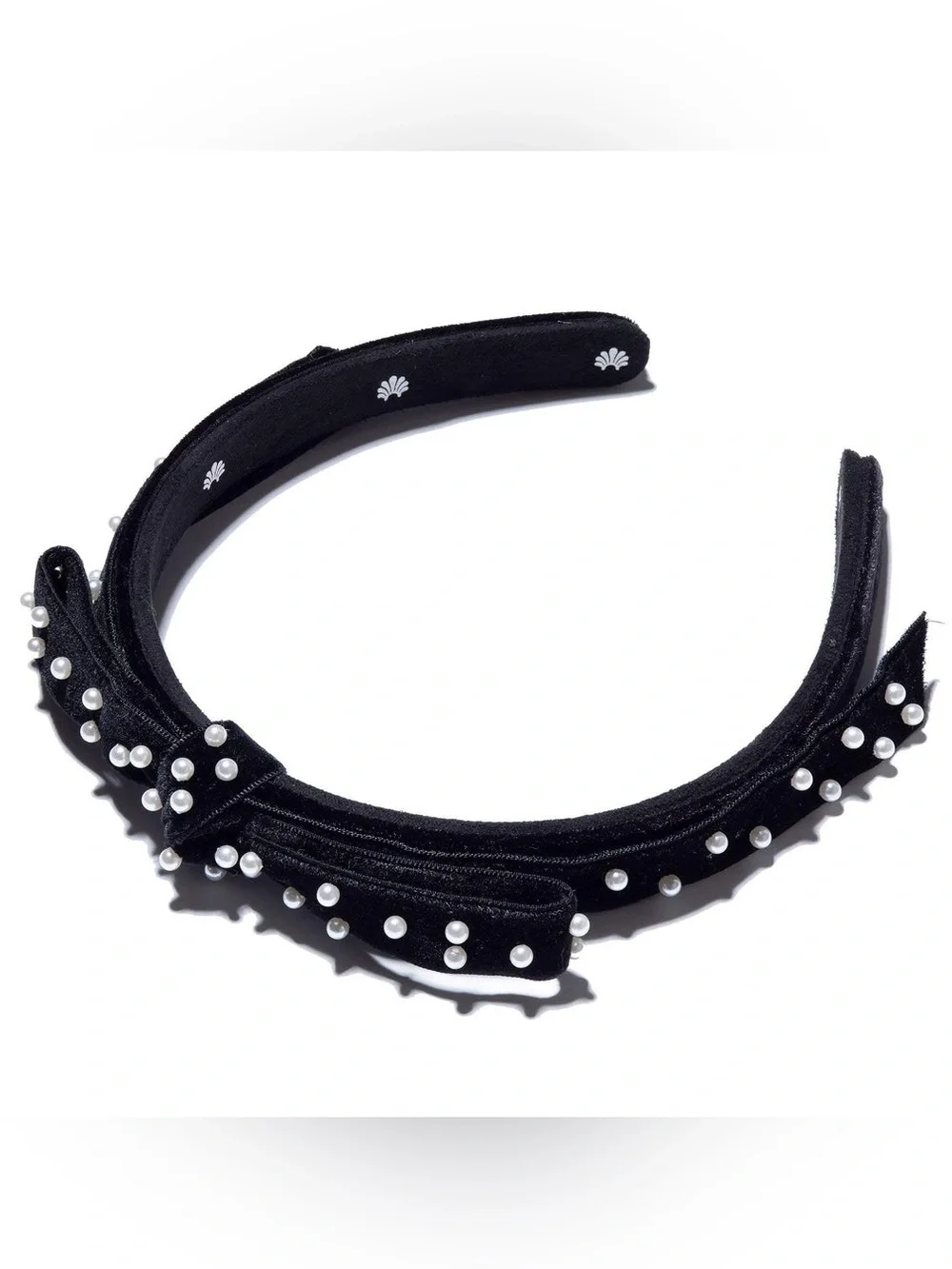 Lele Sadoughi Pearl Jet Bardot Ribbon Headband - NWT