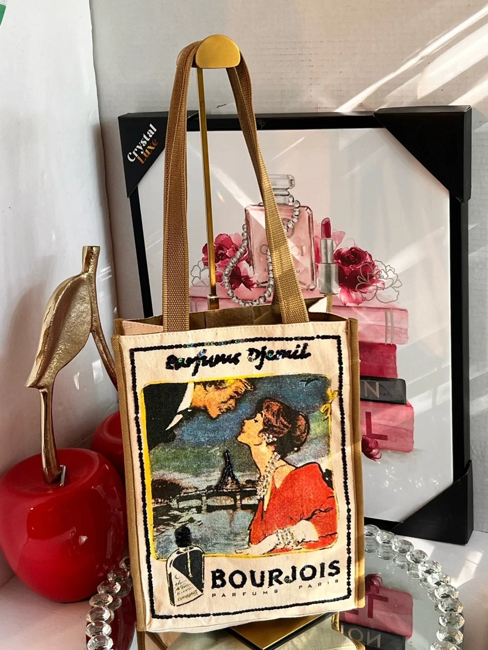 Vintage  Bourgeois Parfums, Paris canvas Graphic tote bag