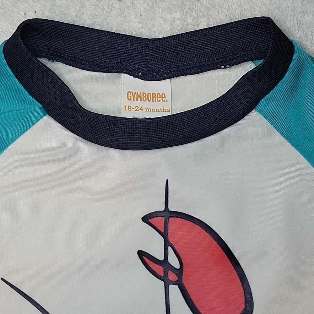 Gymboree Unisex Kids Swim Rashguard with Lobster Graphic