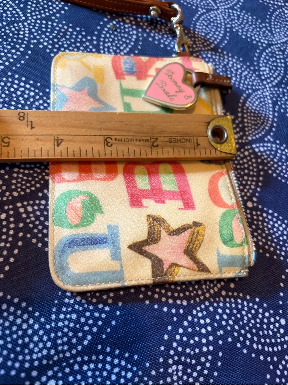 Y2k Dooney and Bourke Retro Doodle Mini Wristlet
