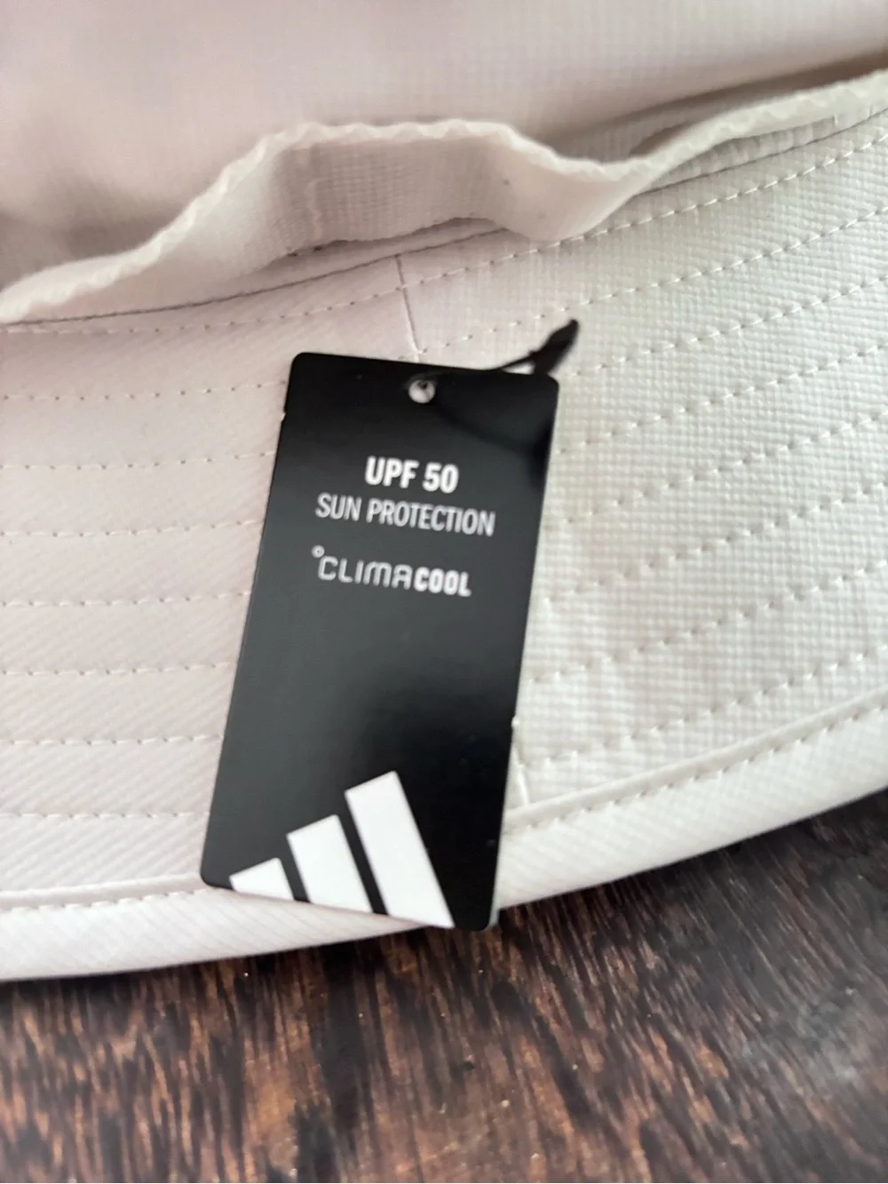 adidas Cream Bucket Hat with UPF 50