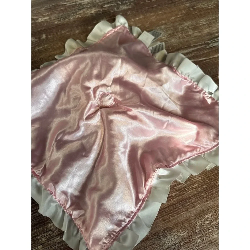 Baby Pink Plush Doll Lovey Security Blanket 