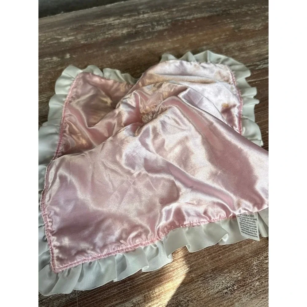 Baby Pink Plush Doll Lovey Security Blanket 