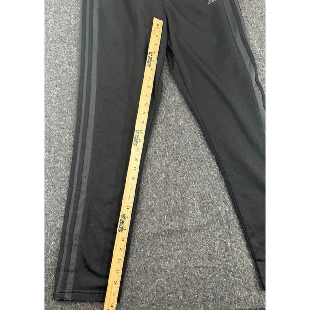 Adidas Track Pants Kids Medium Black Primegreen 3-Stripe Tiro Athletic Training