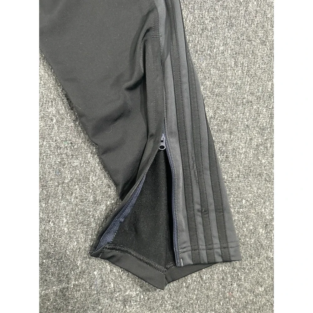 Adidas Track Pants Kids Medium Black Primegreen 3-Stripe Tiro Athletic Training