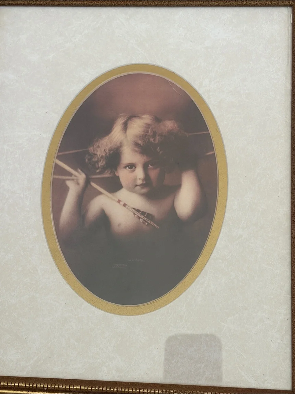 Vintage Gold Framed Cherub Wall Art Pair - Classic