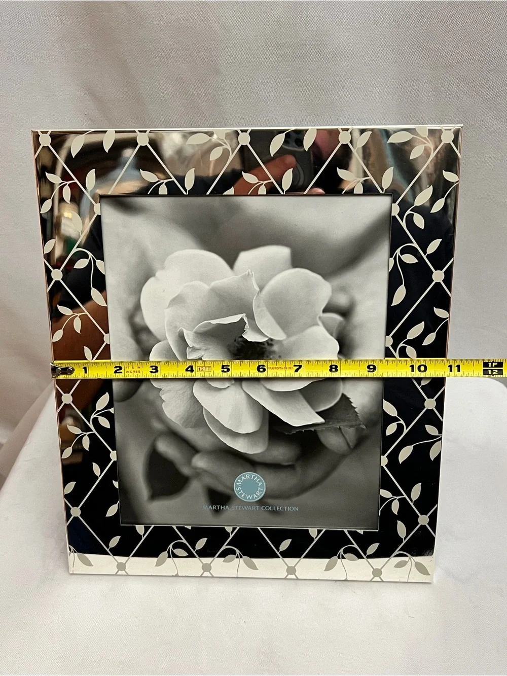 Martha Stewart Collection Petal Trellis Silver Plated 8x10 Picture Frame Floral