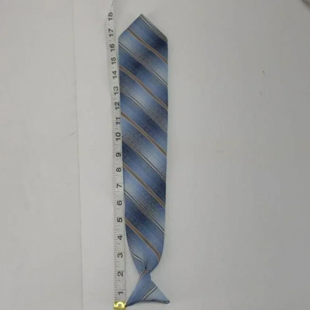 Wembley Boys Wash‎ and Wear Blue Striped Clip On Neck Tie