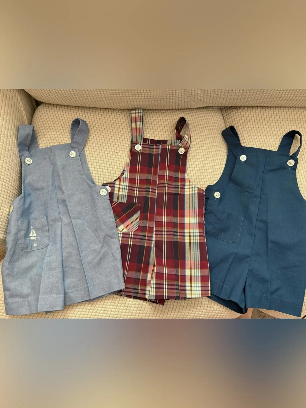 Vintage Toddler Shortalls Bundle — Set of 3, Size 4T