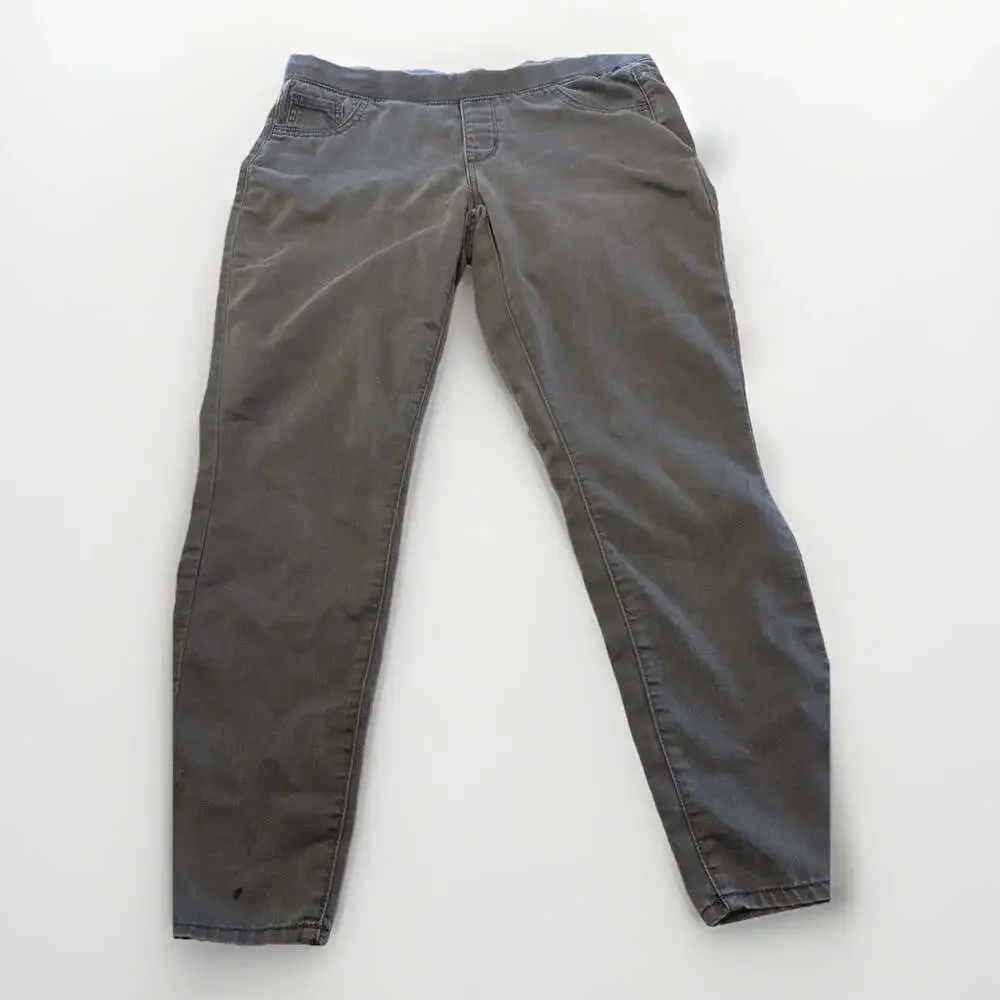 Old Navy Womens Jeggings 14 R Gray Cotton Blend Pants Ankle Straight Leg 34/27