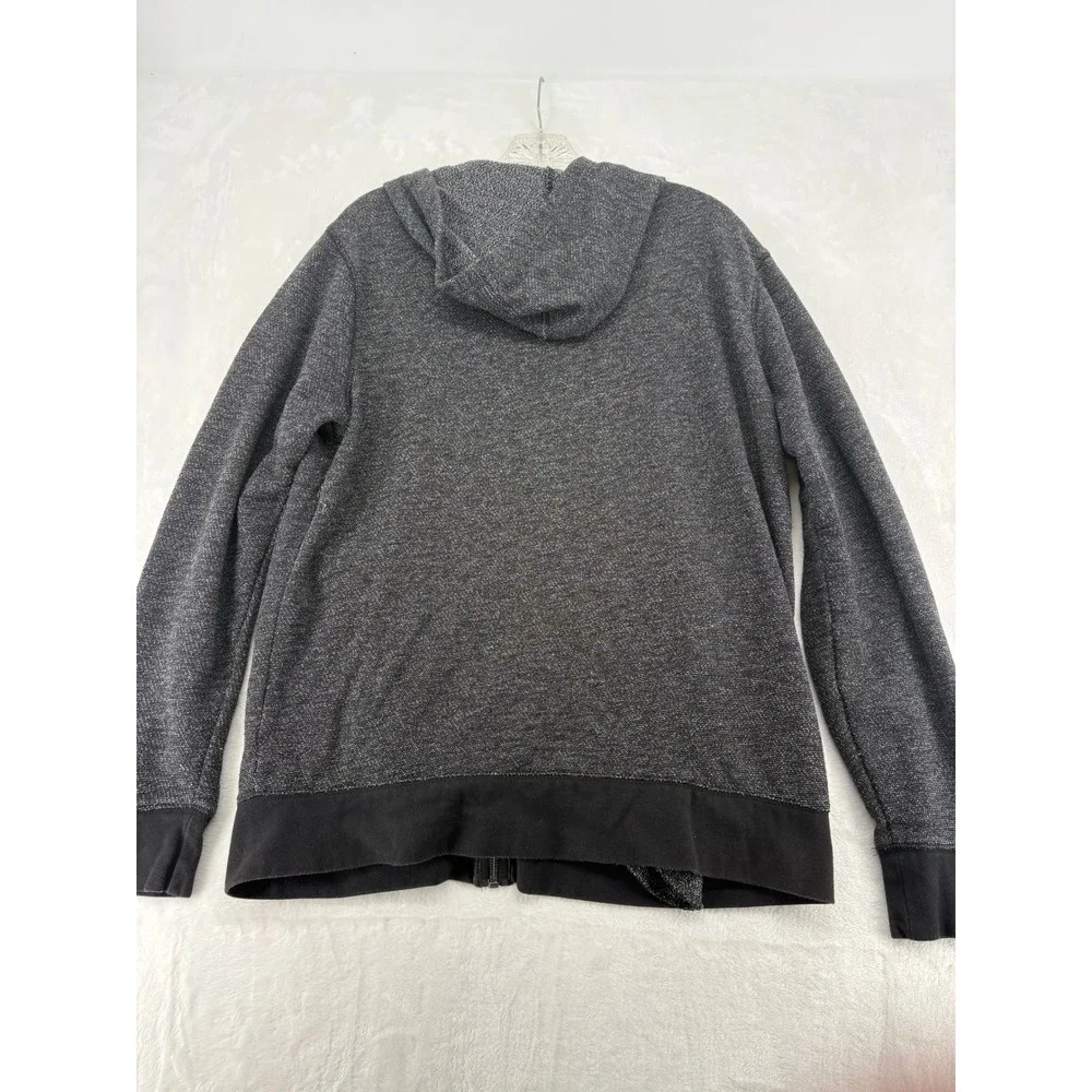 Banana Republic Hoodie Mens Size L Full Zip Jacket Gray Black Knit 659232-00‎
