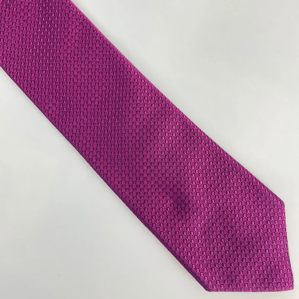 Robert Talbott Best of Class Necktie Magenta Purple Woven Silk Tie Formal Bright