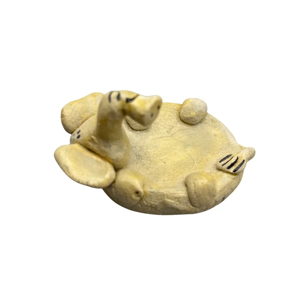 Vintage Handmade Ceramic Elephant Trinket‎ Dish Jewelry Holder