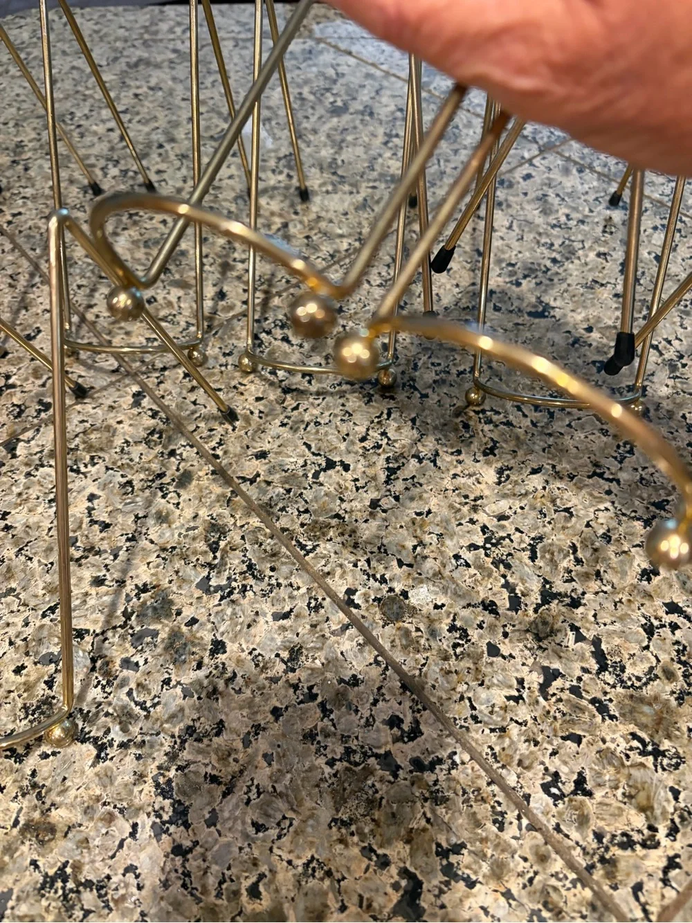 Gold Tone Vintage Footed Easels for Plates Lot of 10!
