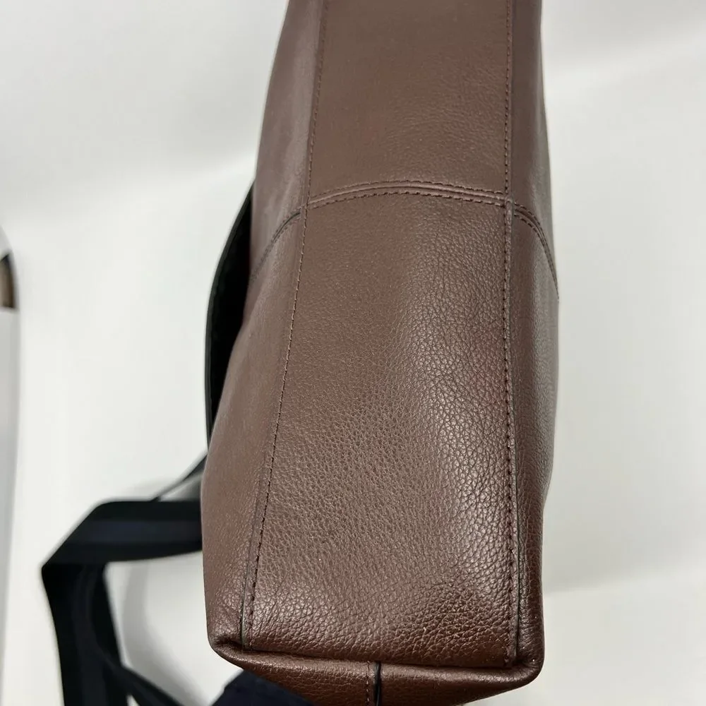 Coach Unisex Charles Brown Leather Crossbody Messenger Bag F72362