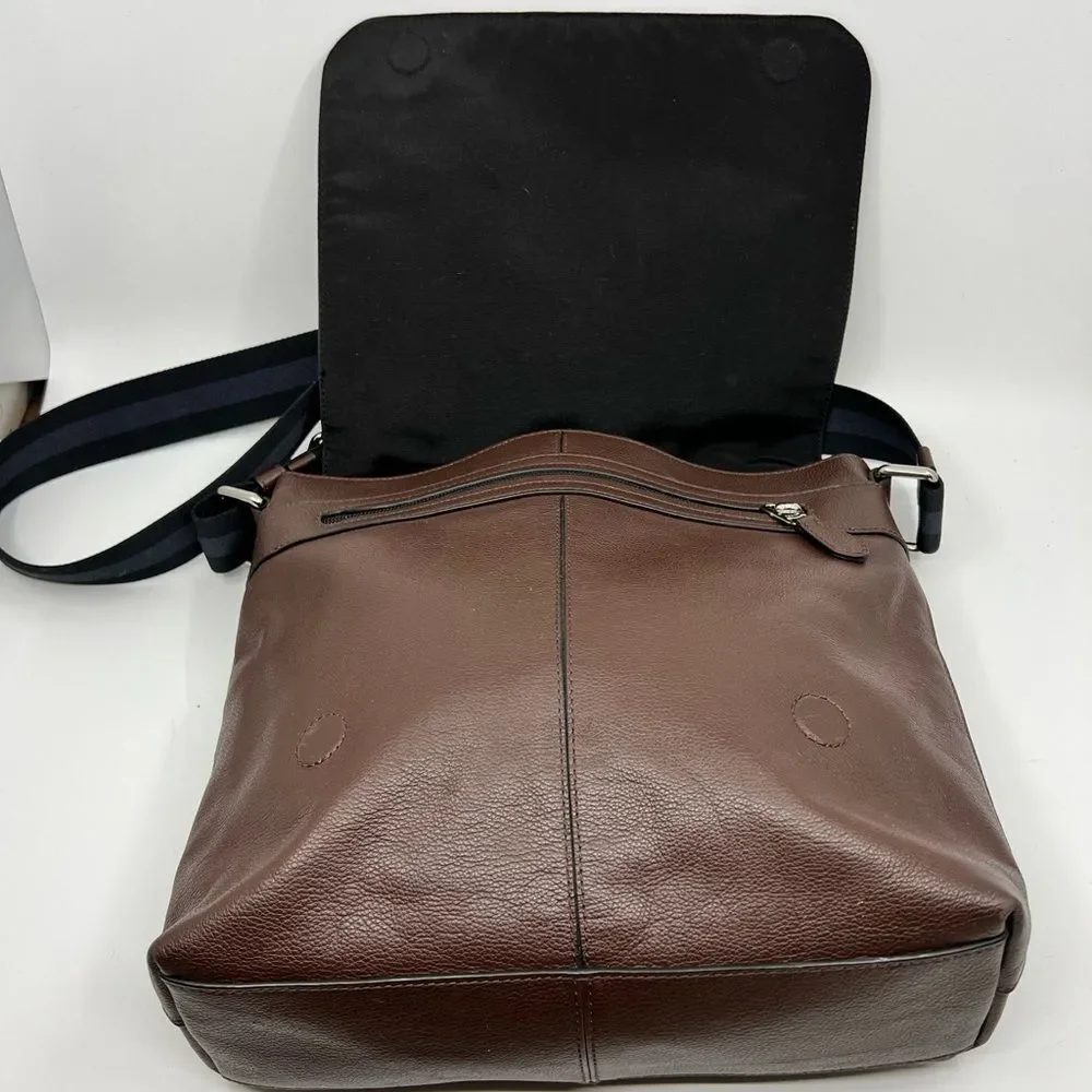 Coach Unisex Charles Brown Leather Crossbody Messenger Bag F72362
