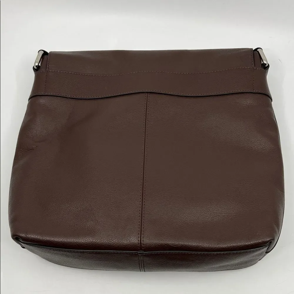 Coach Unisex Charles Brown Leather Crossbody Messenger Bag F72362