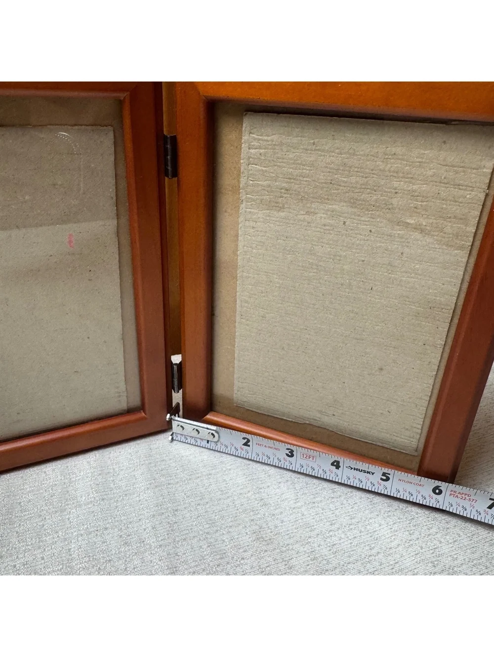 Weston Gallery Artistry Triple Walnut 5x7 Hinged Picture Frame