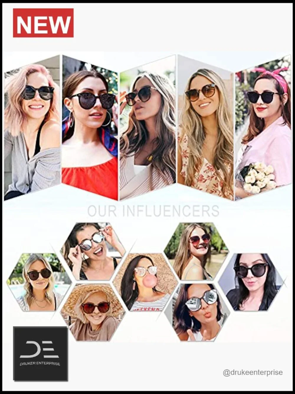 Round Retro Vintage Sunglasses with UV400 Protection, Large Frame, Plastic &
