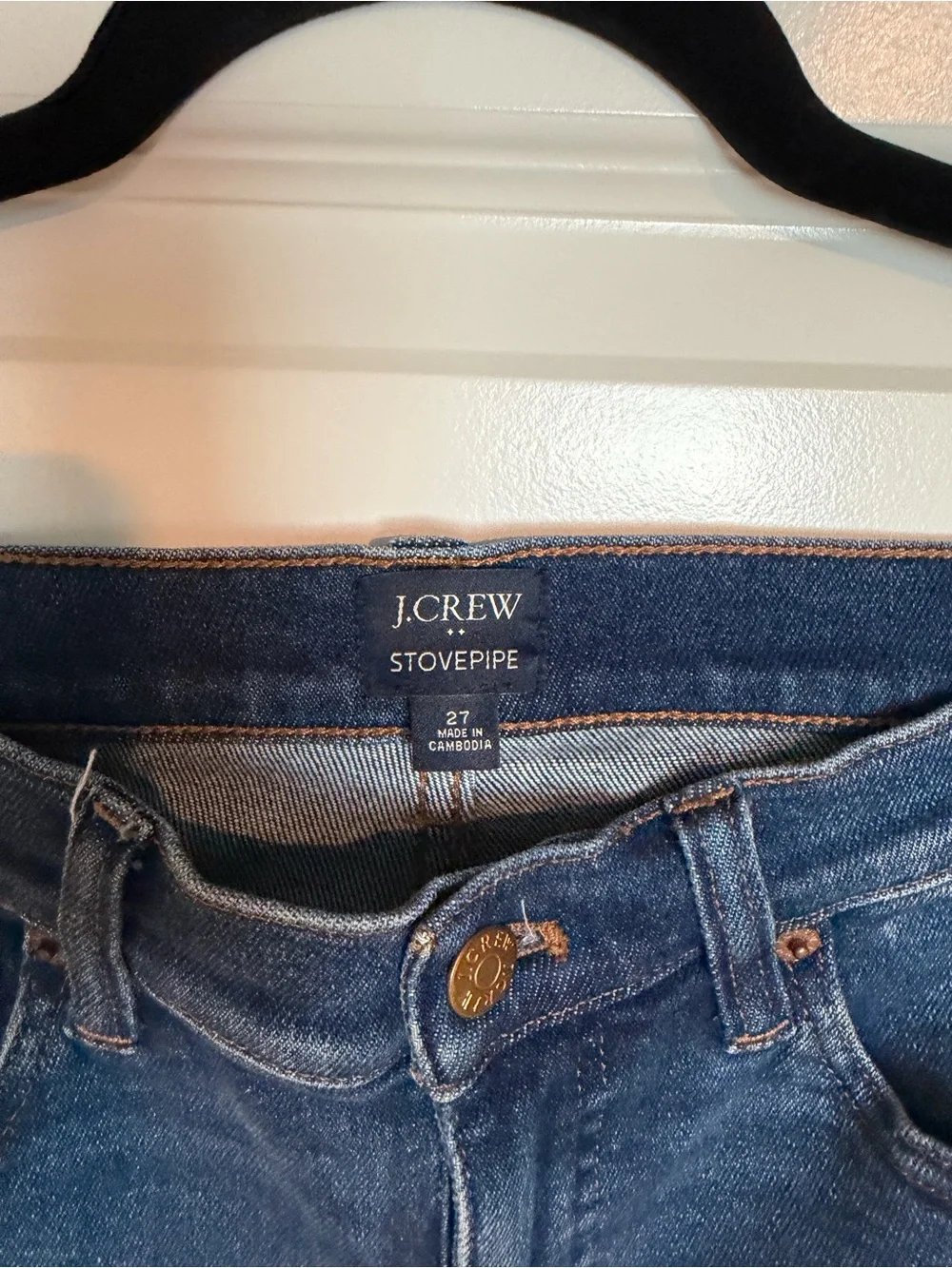 J Crew High rise stovepipe jean in signature stretch