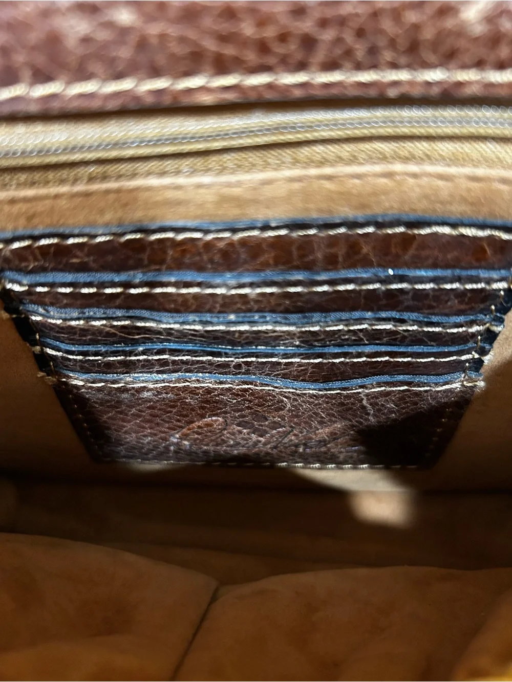 Patricia Nash Burnished Gold Tooled Leather Lanza Crossbody Bag