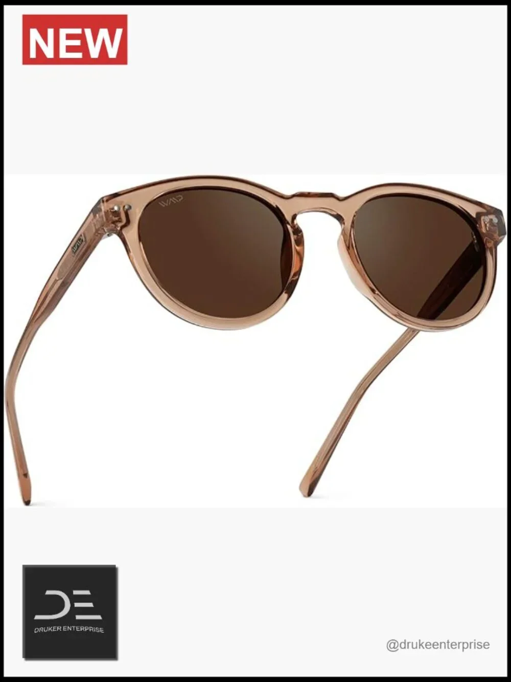 Round Polarized Sunglasses with UV400 Protection for Driving