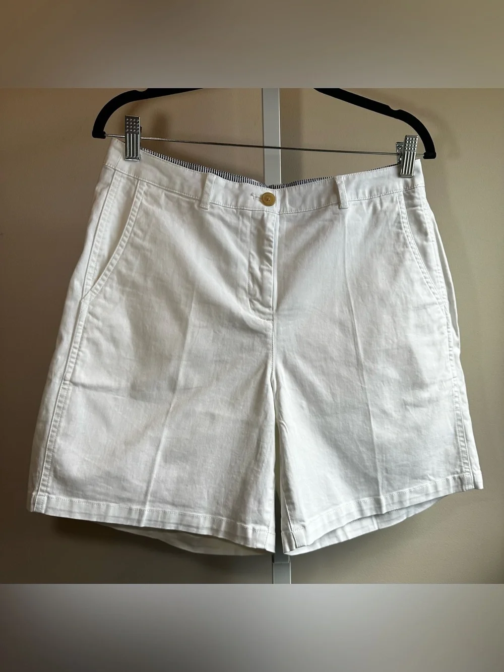 J.Crew 7” Heritage Chino Shorts White NWT Size 8 High Rise Preppy