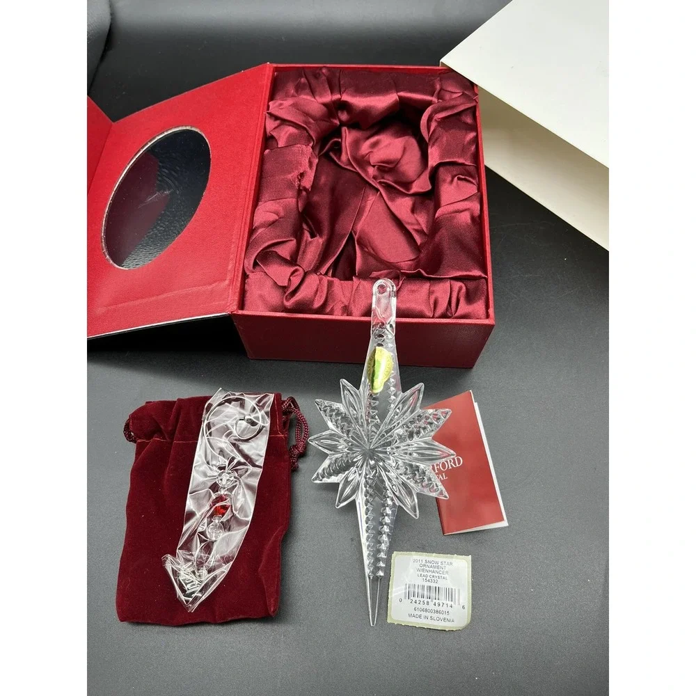 WATERFORD Crystal Snow Star Christmas Ornament 2011 NIB