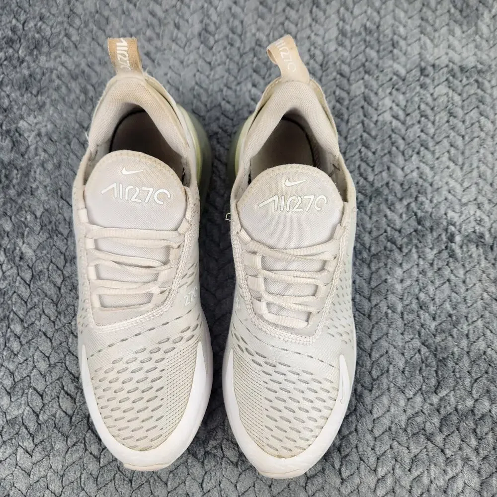 Nike Air Max 270 White Woman Lace-Up Comfort Running Shoes 943345-103 SZ 7Y