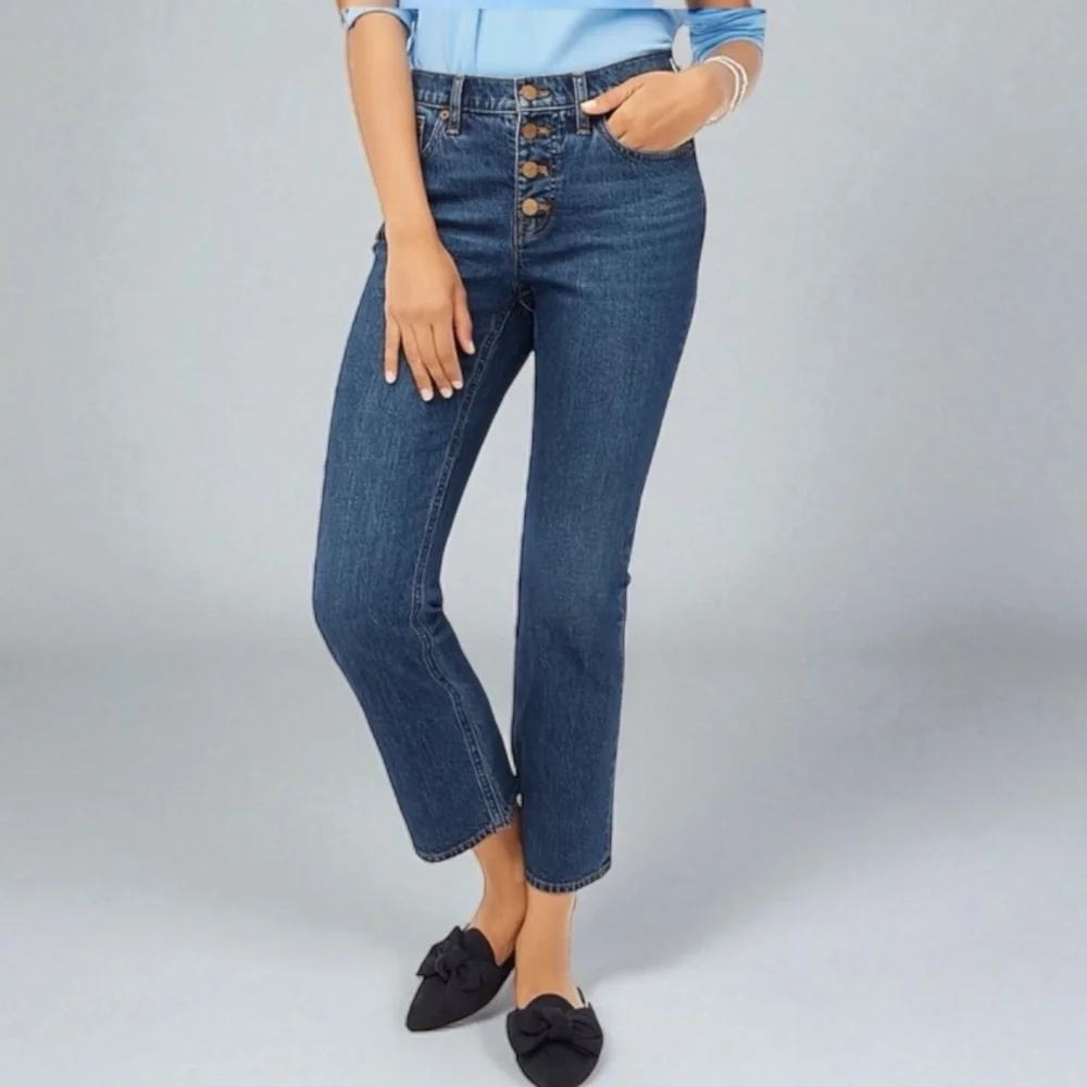 J. Crew Mid Rise Flare Crop Signature Stretch