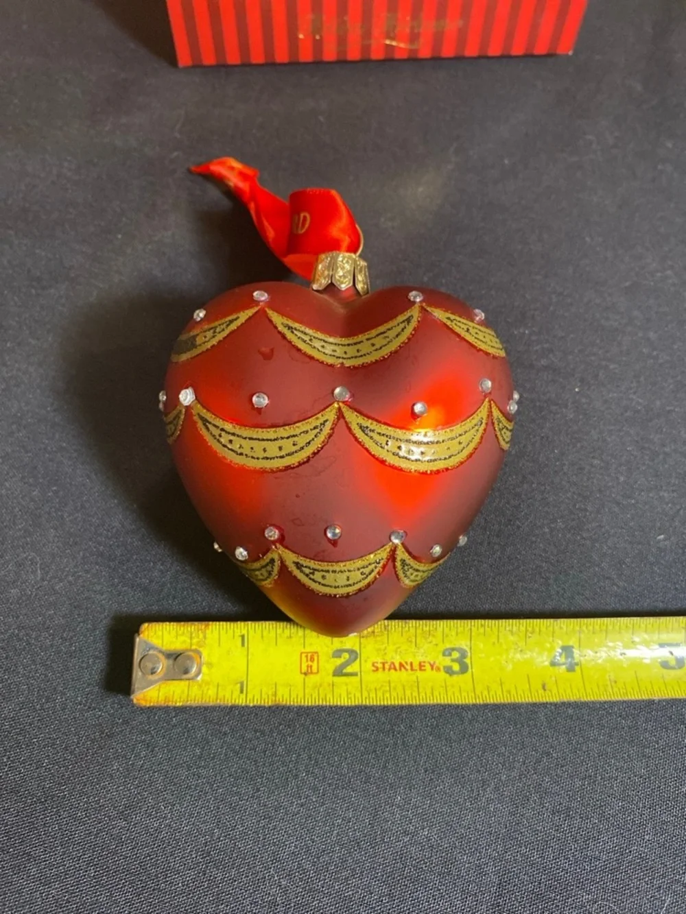 WATERFORD HOLIDAY HEIRLOOMS VICTORIAN JEWEL HEART CHRISTMAS ORNAMENT