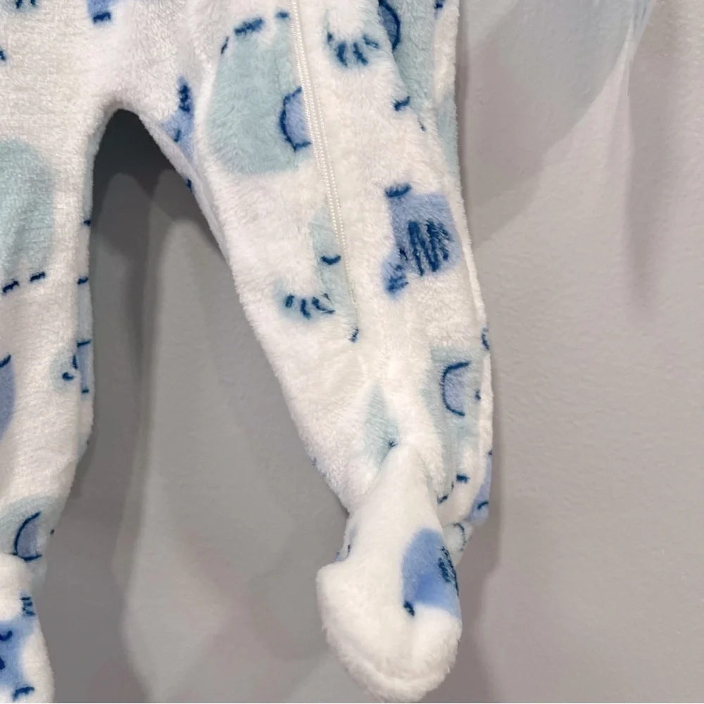 Baby boy set of two hooded footies  size‎ 3-9 months