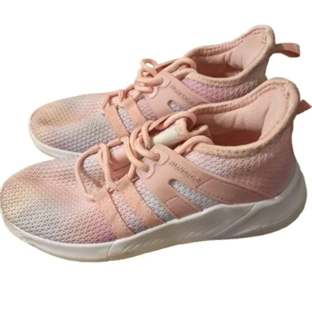 Kids Lightweight Pink Gradient Knit Sneakers