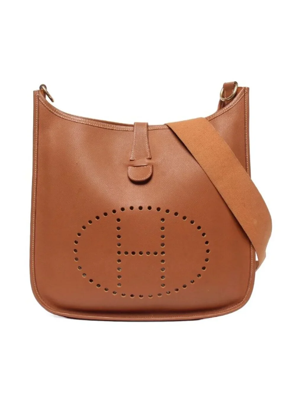 Hermes Shoulder Bag Crossbody Gold Evelyne I GM