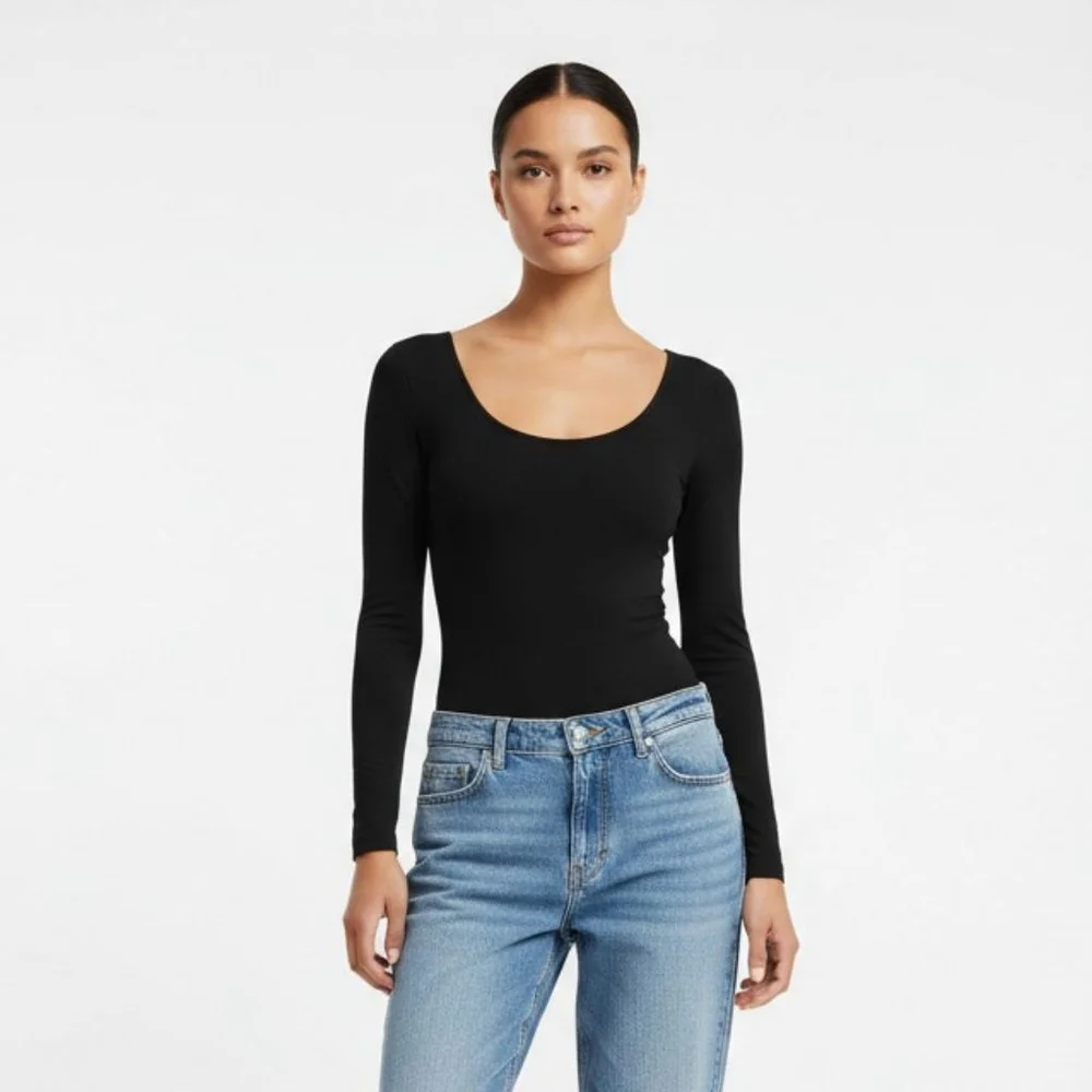 Free People Intimately Black Bodysuit - New - Large