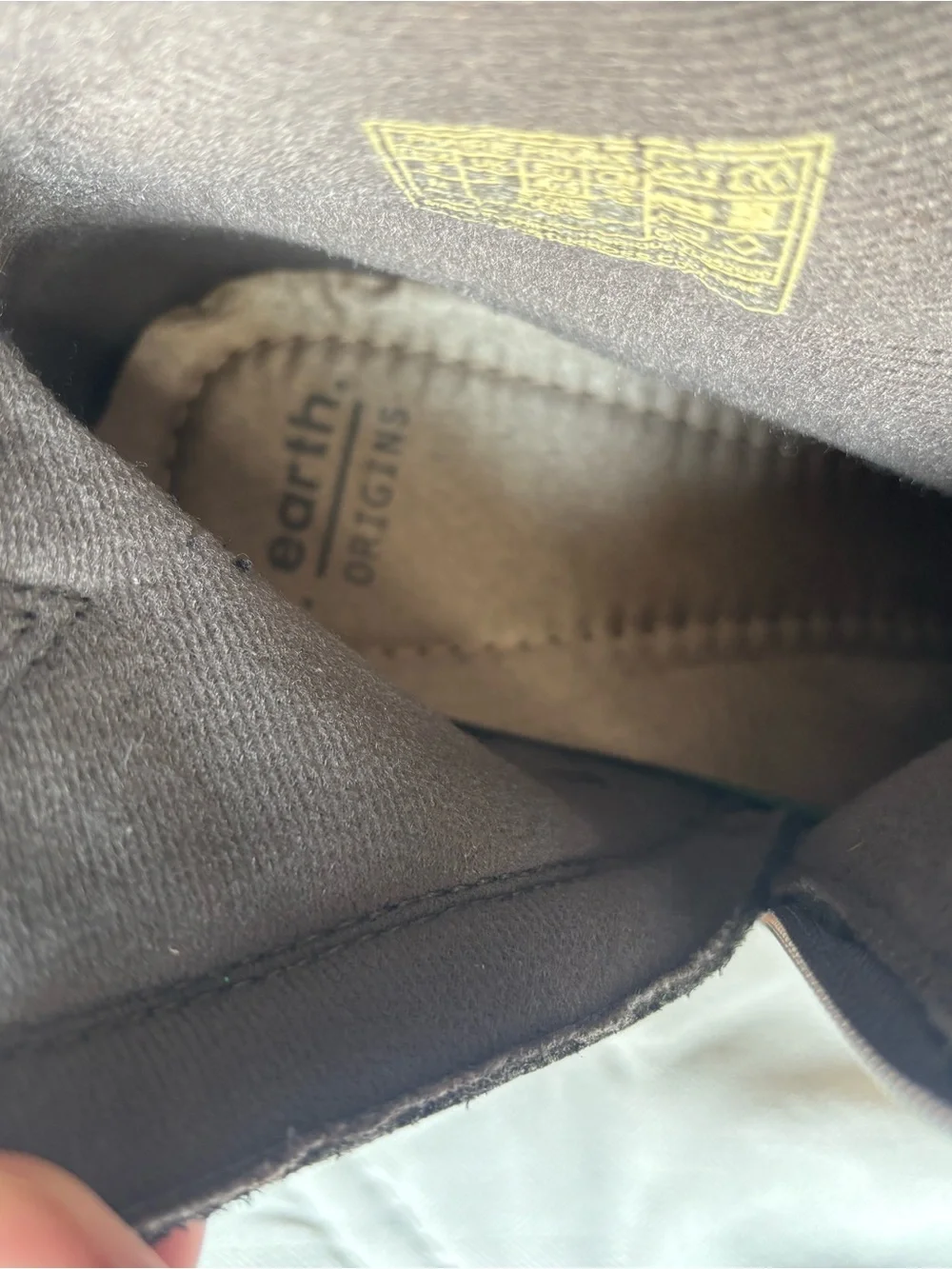Earth Origins  Casual Suede & Leather Ankle Boots in Taupe black grey size 9