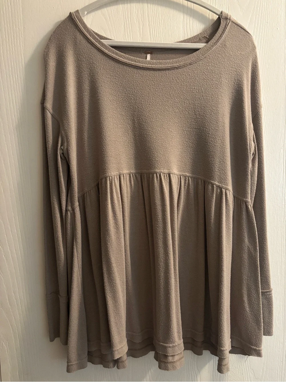 Free People tan babydoll top