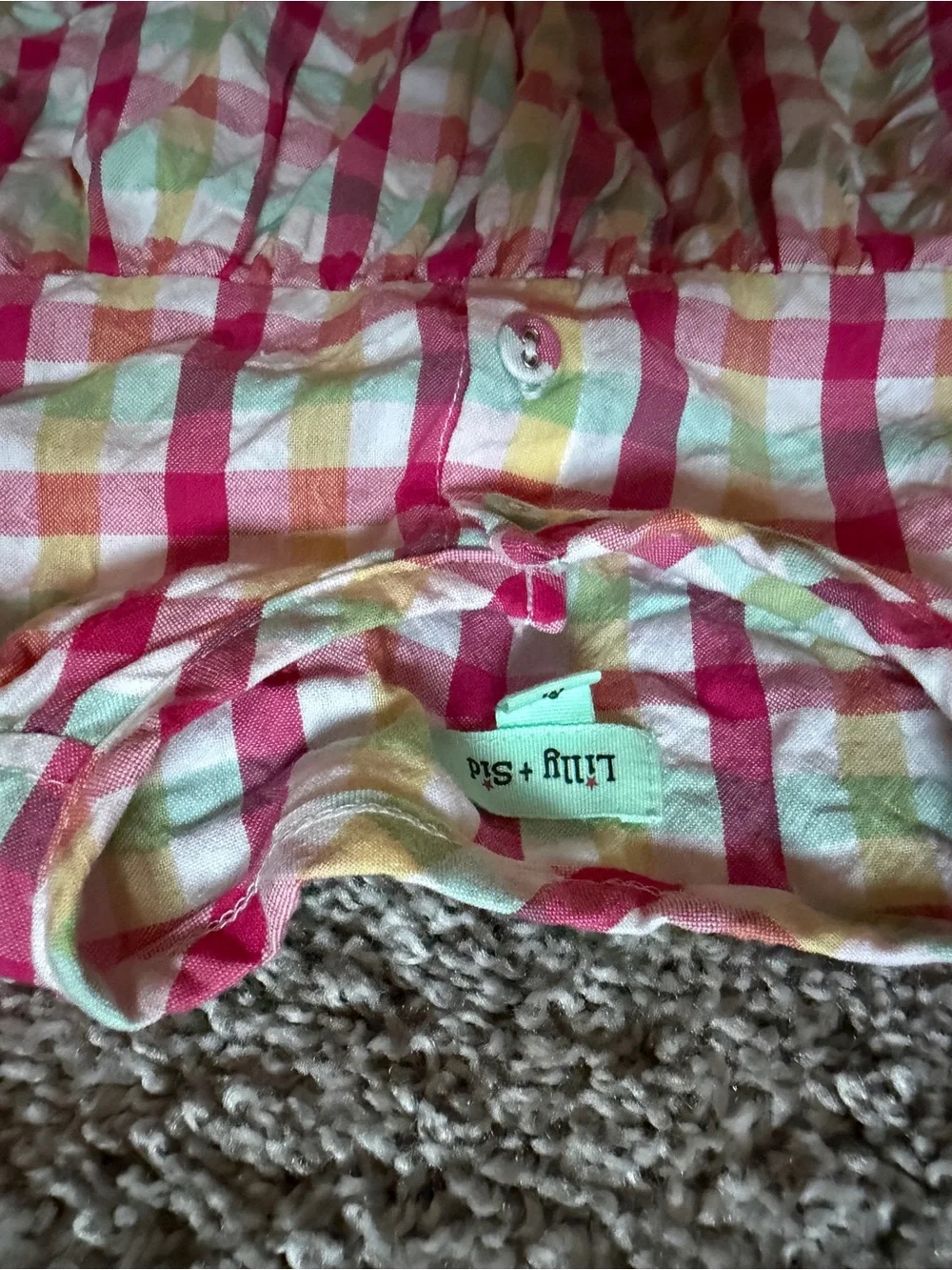 Lilly & sid pink plaid