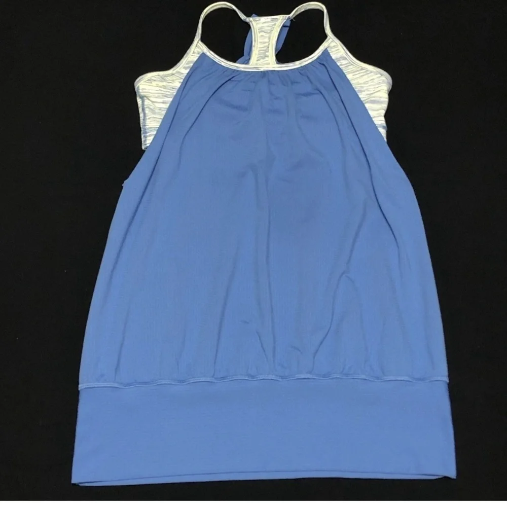 Lululemon No Limits Tank Top Bra Attached Blue Tank | Size 6 | NWOT