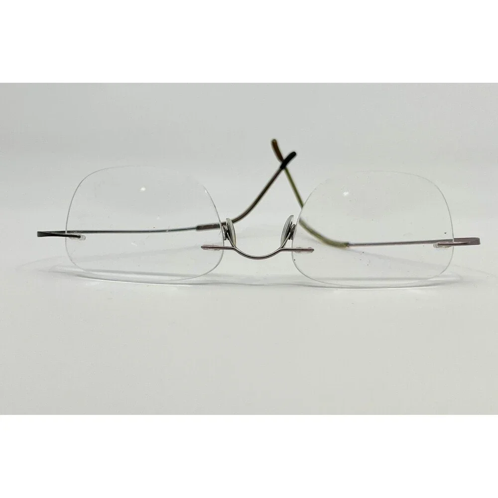 Silhouette Eyeglasses Unisex Silver Rimless Titan Minimal Art 44159 Small