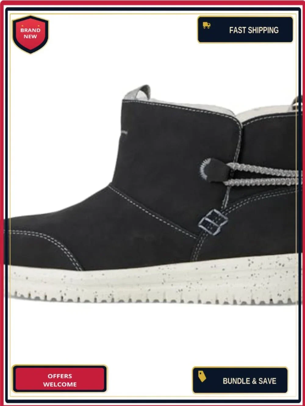 Faux Fur Lined Ankle Boots with Bow Pull-On
