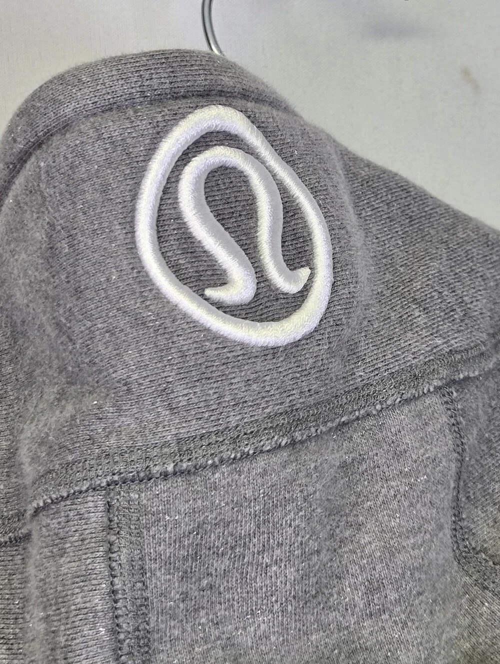 Lululemon Scuba Jacket Full Zip Hoodie Size 8 Grey Sparkle