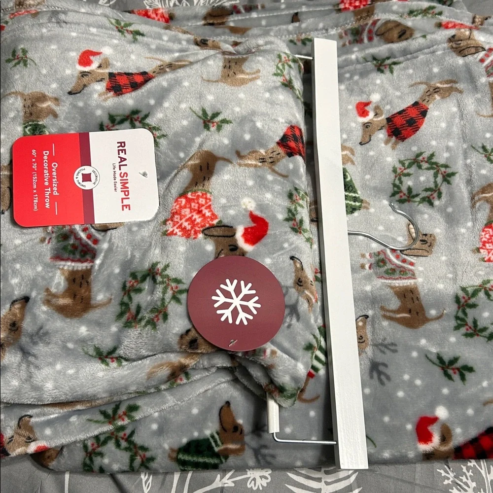 Oversized Dachshund Holiday Blanket
