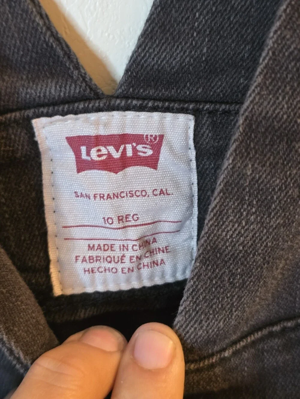 Levi’s Black Denim Snap Front Girls Dress Size 10