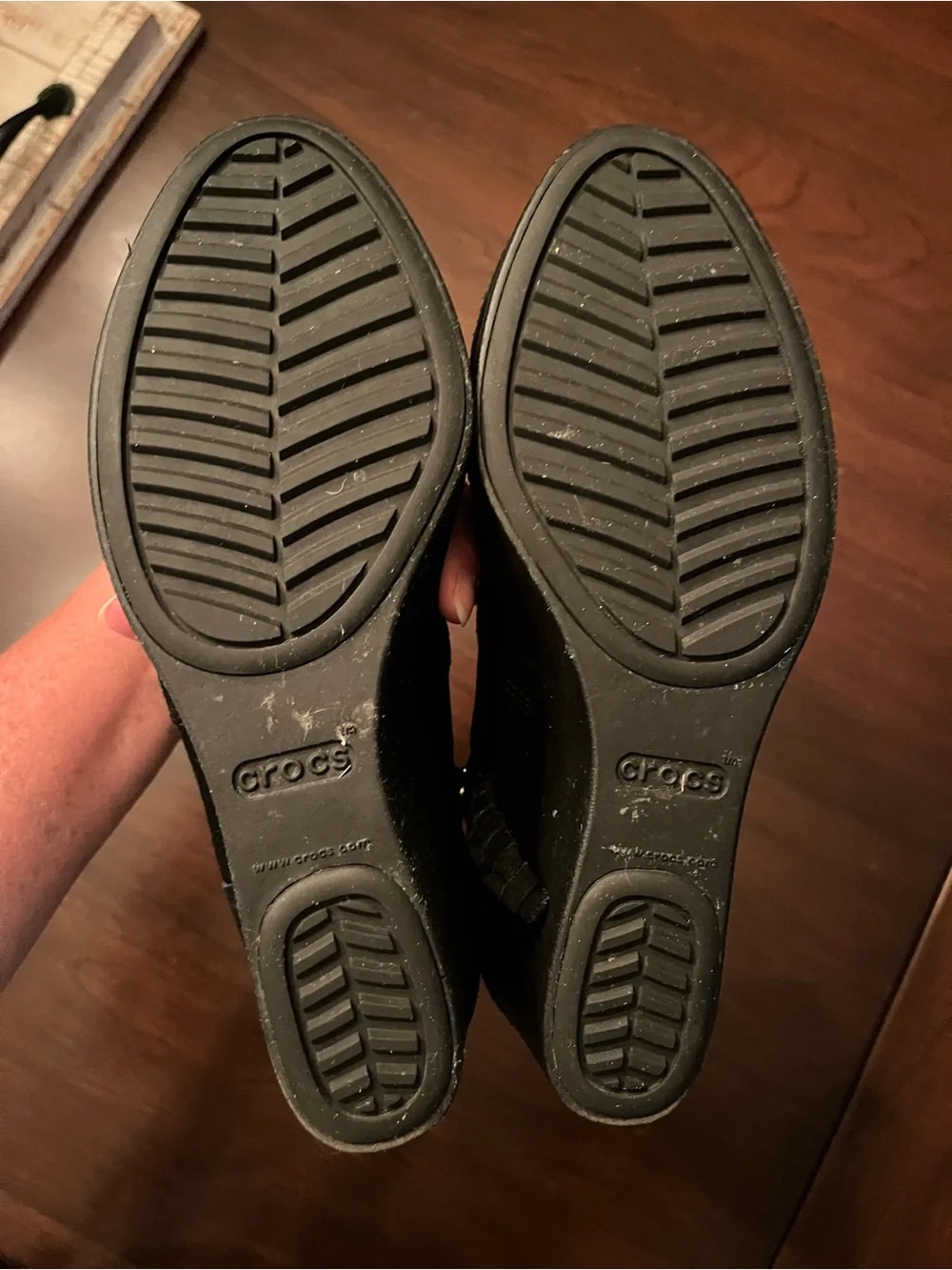 CROCS black suede