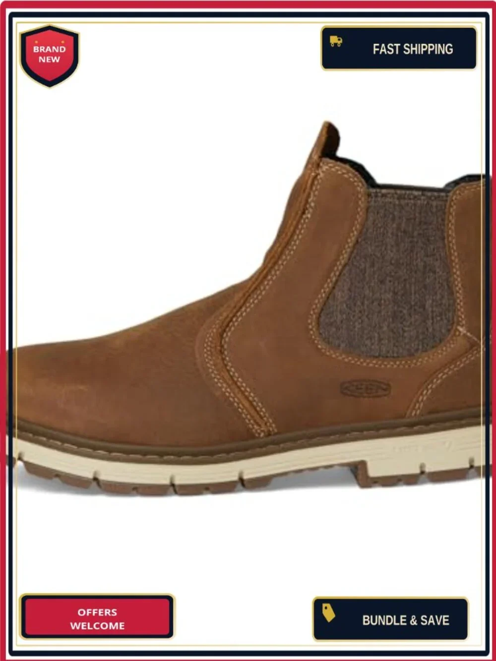 Leather Pull-On Chelsea Work Boots Safety Toe EH Rated
